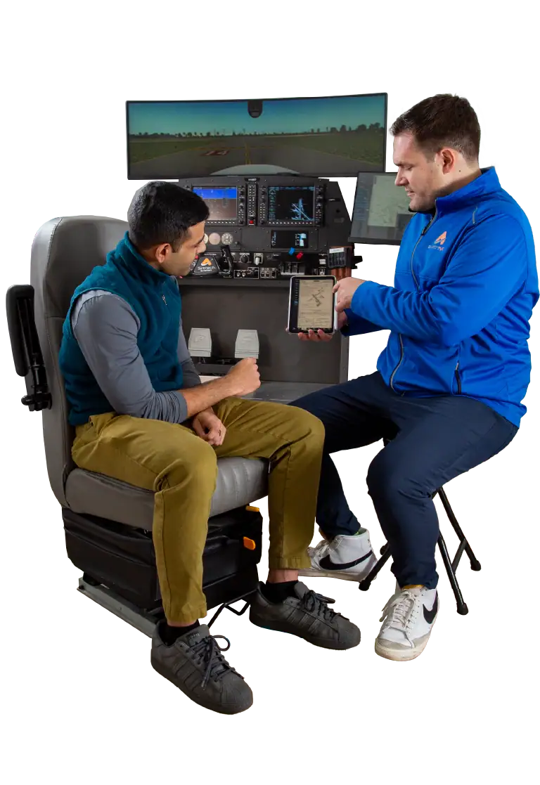 FAA instrument rating requirements flowchart under 14 CFR 61.65 showing 40-hour training path, AATD simulator credit, cross-country requirements, and checkride preparation for pilots in New York City