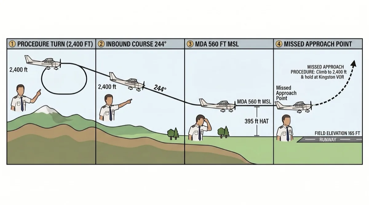 G1000 configuration steps for VOR 24 approach: load approach, set CDI source and OBS, monitor with GPS, cross-check altitude G1000 configuration steps for VOR 24 approach: load approach, set CDI source and OBS, monitor with GPS, cross-check altitude